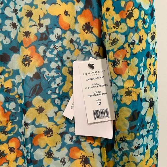 Equipment Georgette silk long sleeve dress - Picture 5 of 11